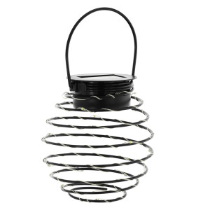 LED Solarleuchte, Spirale, zum Aufhängen, schwarz