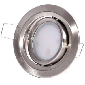 LED Einbaustrahler, silber, rund, verstellbar, Coin Slim