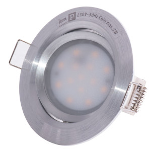 LED Einbaustrahler, Alu, schwenkbar, 8,4 cm, COIN SLIM