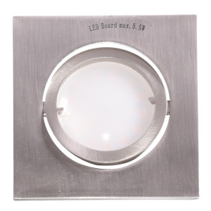 LED Einbauleuchte, eckig, Aluminium, Dimmer, 8,3 cm