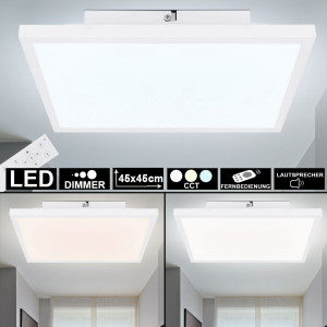 LED Aufbaupanel, Lautsprecher, Fernbedienung, weiß
