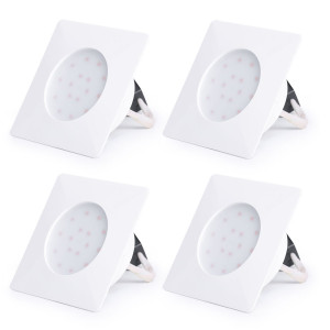 4er Set LED Decken-Einbaustrahler, weiß, 10,2 cm, TINUS