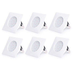 6er Set LED Decken-Einbaustrahler, weiß, 10,2 cm, TINUS