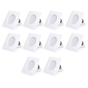 10er Set LED Decken-Einbaustrahler, weiß, 10,2 cm, TINUS