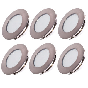 6er Set LED Deckenlampen, Einbauspots, 10,2 cm TINUS