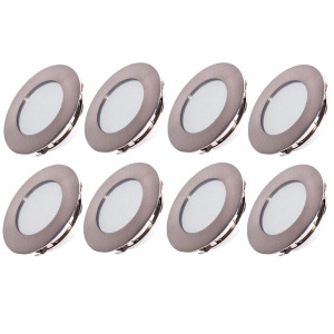 8er Set LED Deckenlampen, Einbauspots, 10,2 cm TINUS