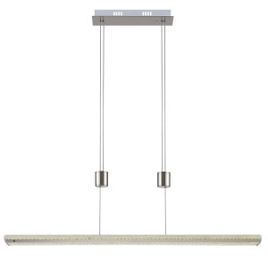 RGB LED Pendelleuchte, Kristalle, Fernbedienung, 100 cm, IKER