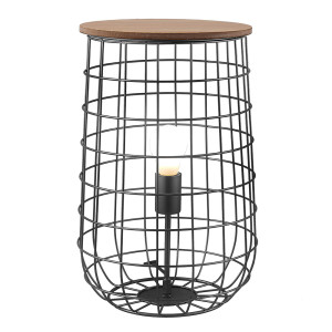 Tisch im Käfig-Design mit integrierter Leuchte, H 44cm SILA