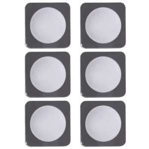 6er Set LED Einbaustrahler, eckig, chrom, L 8,4 cm, TINUS