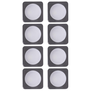 8er Set LED Einbaustrahler, eckig, chrom, L 8,4 cm, TINUS