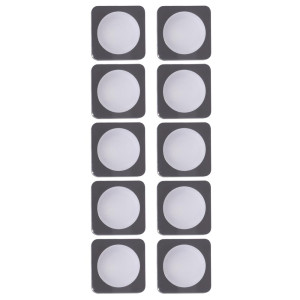 10er Set LED Einbaustrahler, eckig, chrom, L 8,4 cm, TINUS