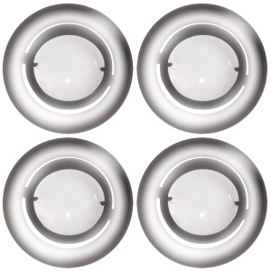 4er Set LED Einbauleuchten, Chrom, dimmbar, 8,2 cm