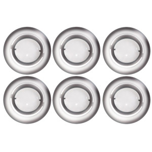 6er Set LED Einbauleuchte, Chrom, dimmbar, 8,2 cm