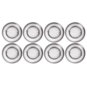 8er Set LED Einbauleuchte, Chrom, dimmbar, 8,2 cm