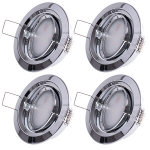 4er Set LED Einbaustrahler, schwenkbar, 8,4 cm COIN SLIM