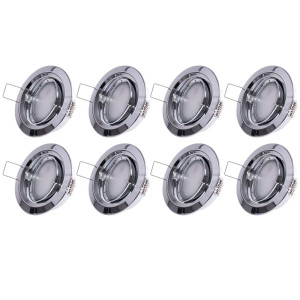 8er Set LED Einbaustrahler, Alu, schwenkbar, 8,4 cm COIN SLIM