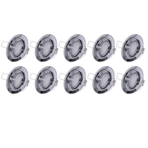 10er Set LED Einbaustrahler, Alu, schwenkbar, 8,4 cm COIN SLIM