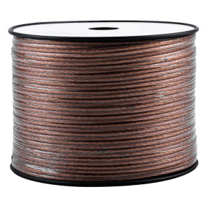 Kabel, Lautsprecher Spule, transparent, L 100 m 0,33€/m
