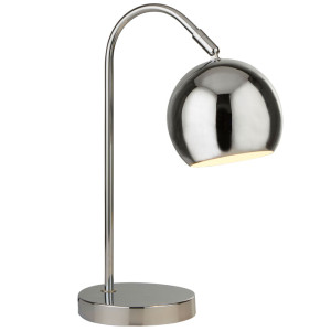 LED Tischleuchte, Chrom, Spot beweglich, H 40 cm