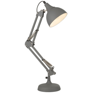 LED Tischleuchte, Gelenke verstellbar, grau, Höhe 52 cm