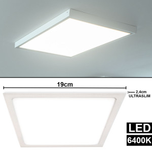 LED Aufbaupanel, 1500 Lumen, kaltweiß, Länge 19 cm