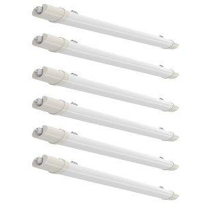 6x LED Wannenleuchten, 1530 Lumen, kaltweiß, VT-1518
