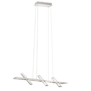 LED Hängeleuchte, verstellbar dimmbar, silber, H 120 cm, TAMASERA
