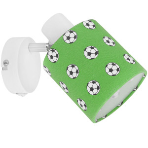 LED Wandleuchte im Fußballdesign, Spot beweglich, Textil, LEMMI