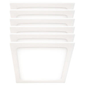 6er Set LED Aufbau Panel, 420 Lumen, Kaltweiß, L 9 cm, VT-605 SQ