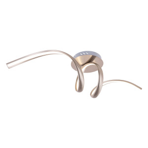 LED Deckenleuchte, nickel-matt, Fernbedienung, dimmbar