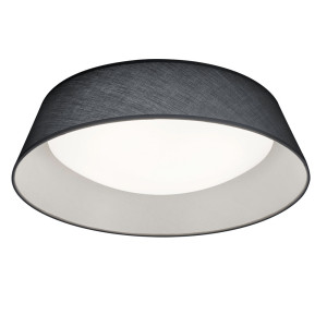 LED Deckenleuchte, Stoff grau, rund, 45 cm, PONTS