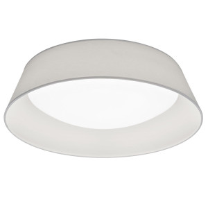 LED Deckenleuchte, Stoff weiß, rund, 45 cm, PONTS
