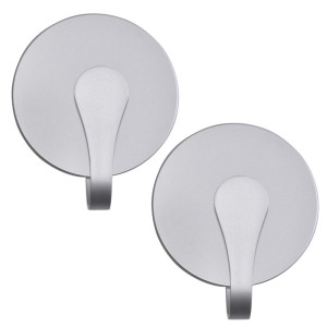 2er Set LED Wandleuchten, Aluminium, grau, H 18,4 cm
