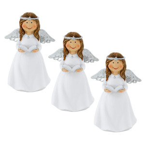 3er Set Engel, Dekofiguren, Keramik,  H 10 cm