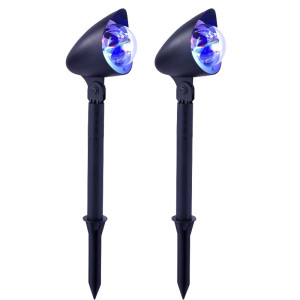 2er Set RGB LED Stecklampe, Erdspieß, Farbwechsler, H 45,5 cm