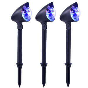 3er Set RGB LED Stecklampe, Erdspieß, Farbwechsler, H 45,5 cm