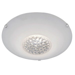LED Deckenlampe, silber, dimmbar, 25 cm