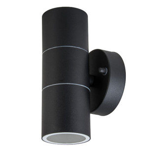 Up & Down Wandlampe, Edelstahl, schwarz, H 16,3 cm, VT-7622