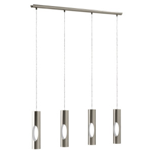 LED Hängeleuchte, Stahl, silber, H 11 cm, CERATELLA