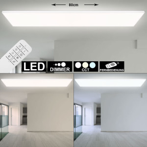 LED Ein-Aufbau Panel, 3200 Lumen, Fernbedienung, L 80 cm, MARWIN