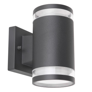 Außen Wandleuchte, Aluminium, Anthrazit, Glas, IP44