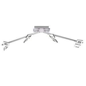 LED Deckenleuchte, Spot, verstellbar, silber, dimmbar