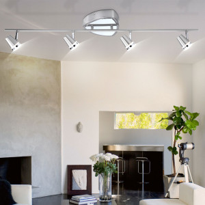 LED Deckenleuchte, Spots beweglich, dimmbar, L 81 cm