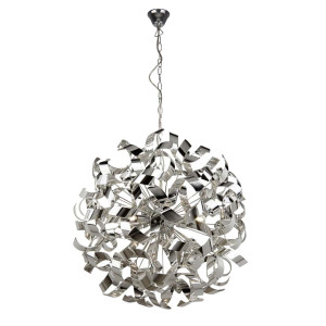 Curls 6Flammiger Pendelleuchte, Metall, Chrom chrom Baustahl