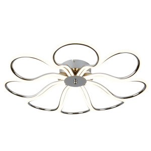 35W Foliage 8Flammige Deckenbündige Led Leuchte, Chrom 3000K