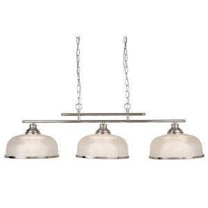 Leisten Deckenleuchte, Silber, Zweiteilig, L 99 cm, BISTRO II
