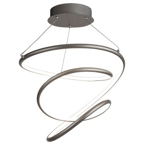 LED Pendelleuchte, Edelstahl, Silber, H 150 cm, MAGIC