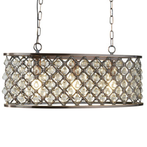 Hängeleuchte, Kristalle, Glas, kupfer, H 120 cm, MARQUISE