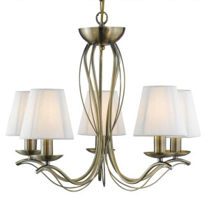 Deckenleuchte, Schnurschirm Creme, H 100 cm, ANDRETTI