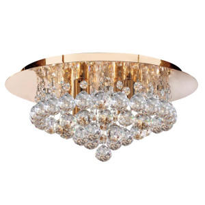 Deckenleuchte, Gold, 35 cm, Kristall, HANNA